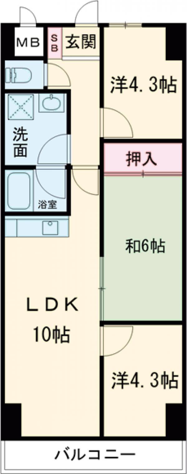 グランコスモUの間取り
