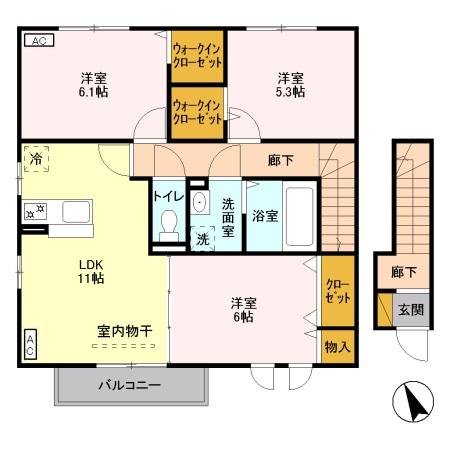 レジデンス Ⅱの間取り