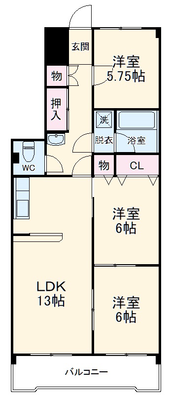 Fresca稲垣の間取り