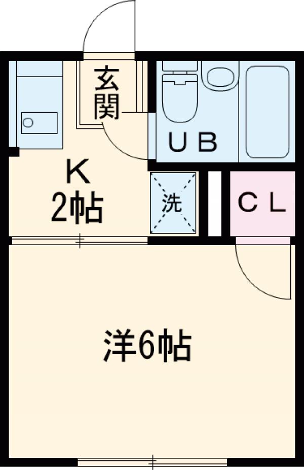 サングリーン・103号室の間取り