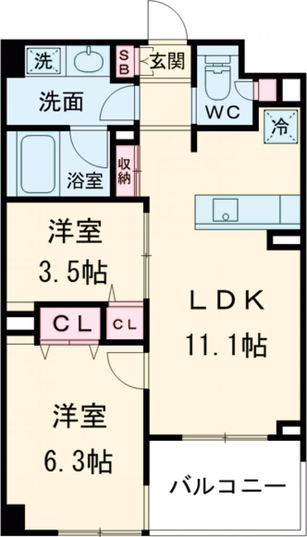 クリオ上野毛ラ・モードの間取り