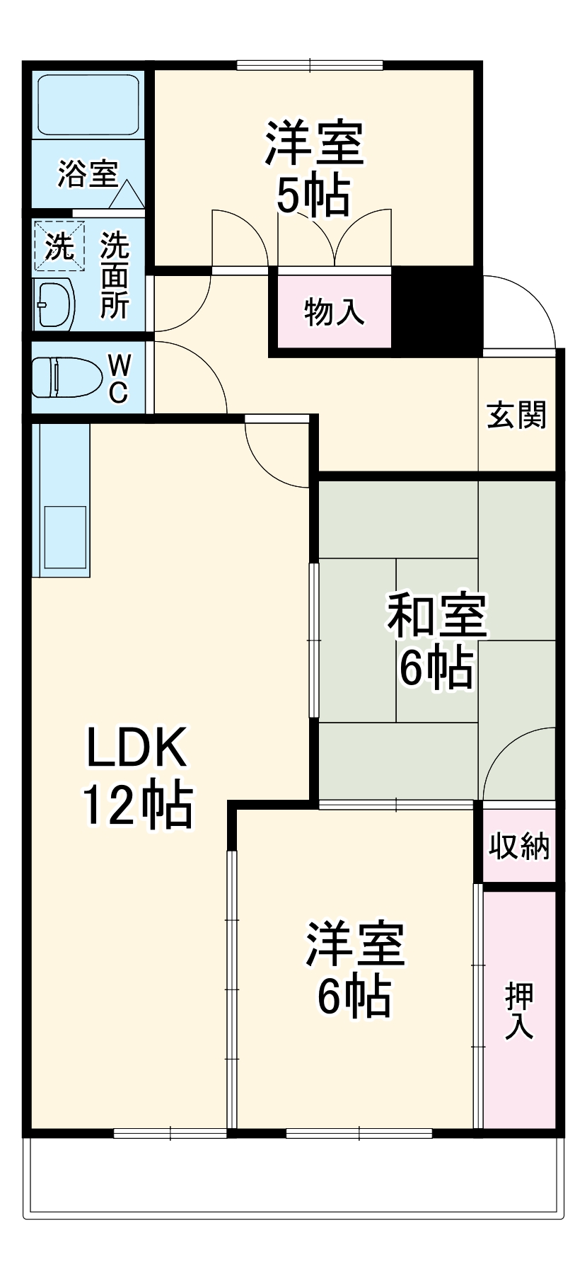サンメゾン一ツ木Ⅱの間取り