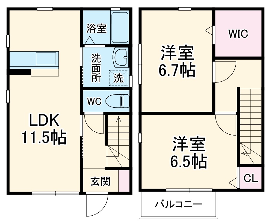 ベルブライト Kの間取り