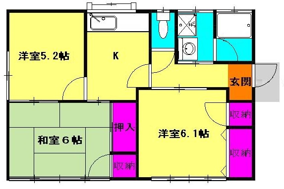 別府貸家の間取り
