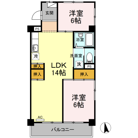パーク・サイド杉浦 2の間取り
