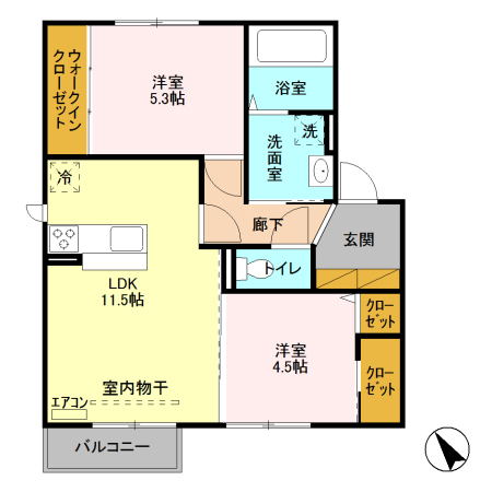 リアルコートDの間取り