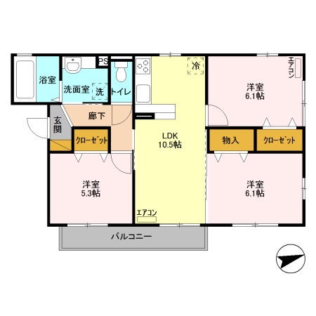 La-Vespaの間取り