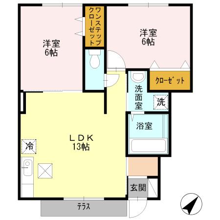 カーミー・呉竹 B棟の間取り