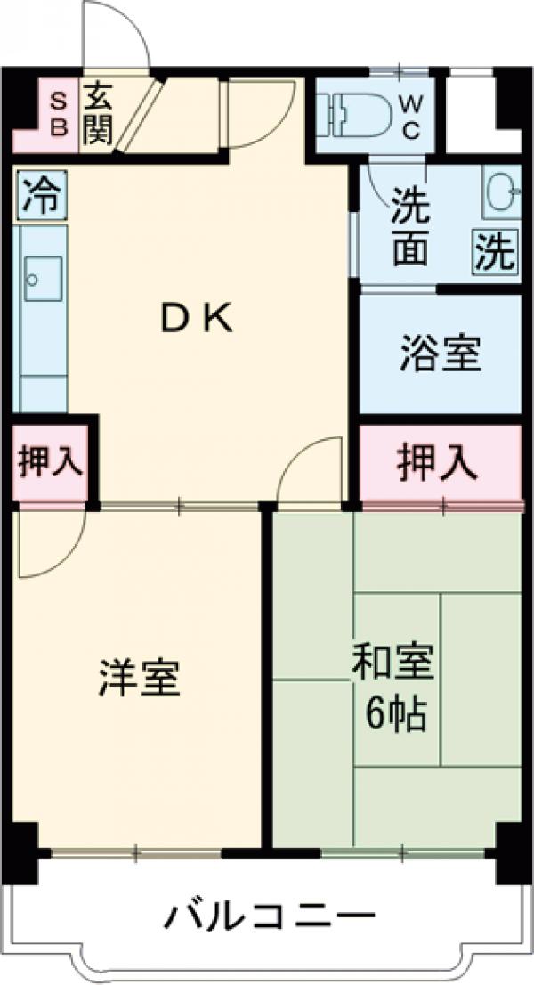 榎本ハイデンス・104号室の間取り