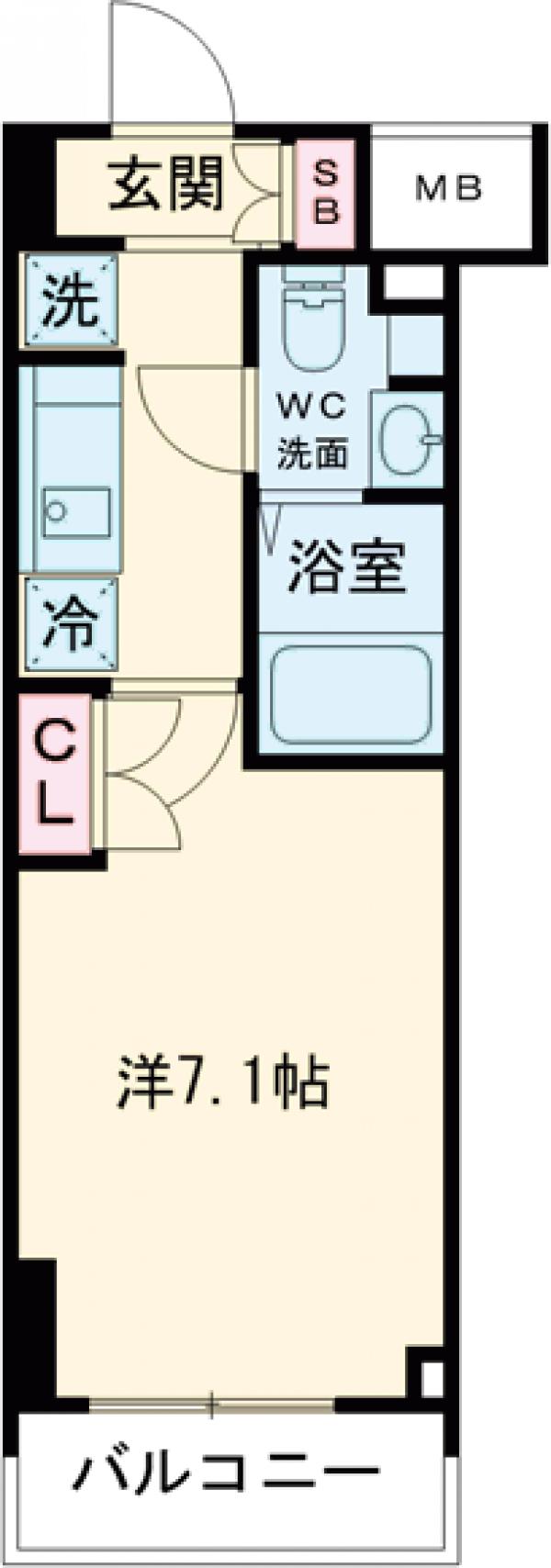 レジディア笹塚Ⅱの間取り