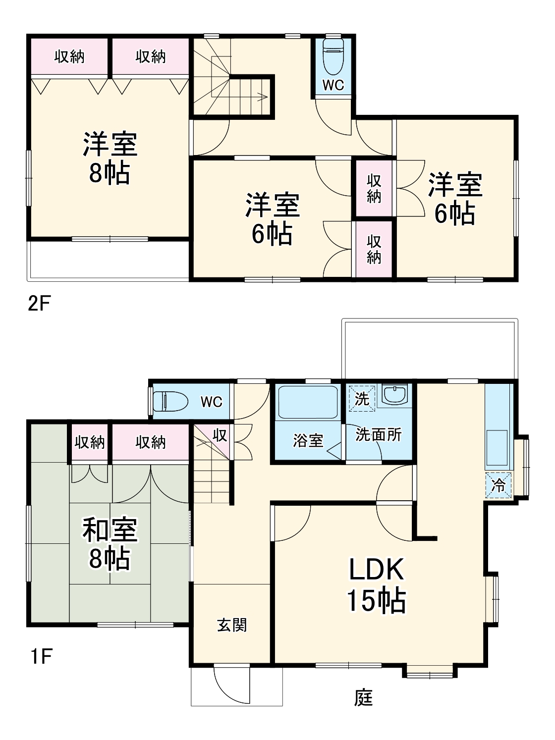 大井手一戸建貸家の間取り