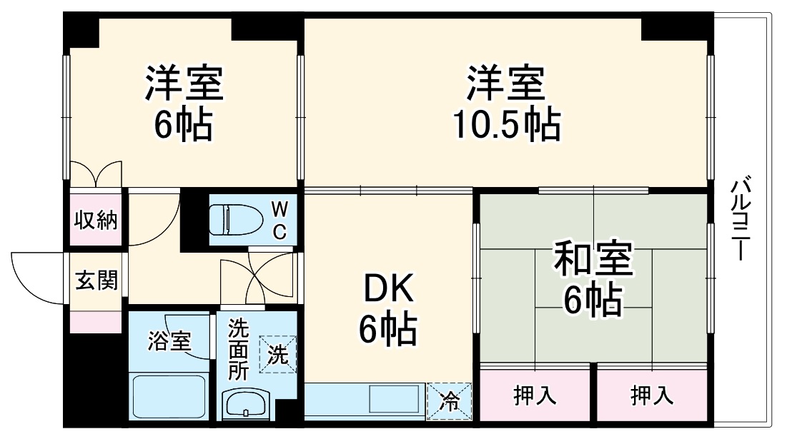 サンライトマンションⅢ.西棟の間取り