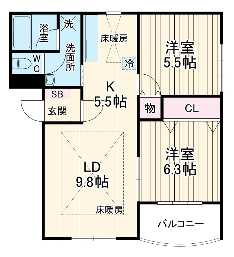 スリーフラット２３５の間取り
