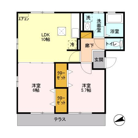 クレールⅤの間取り