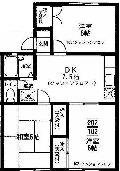 ウォーターパーク塚本D棟の間取り