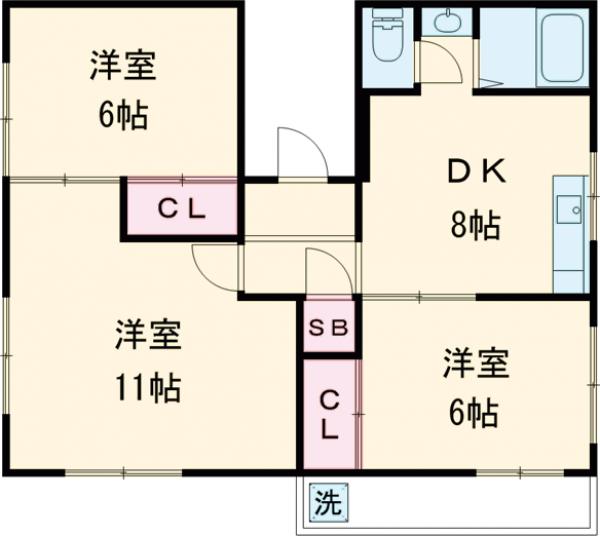 キャッスル自由が丘の間取り