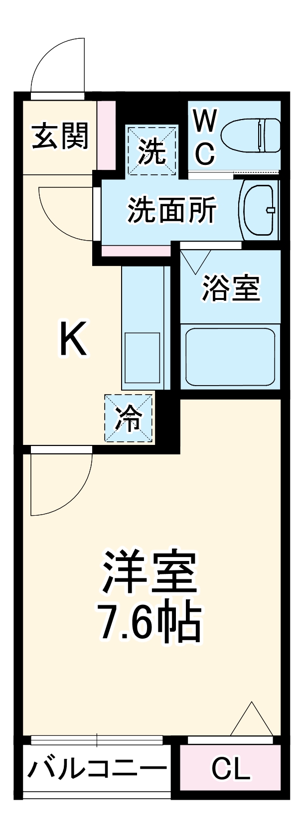 ウェルデンス熊谷Aの間取り
