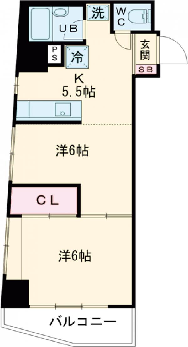阪上ロイヤルハイツ第二の間取り