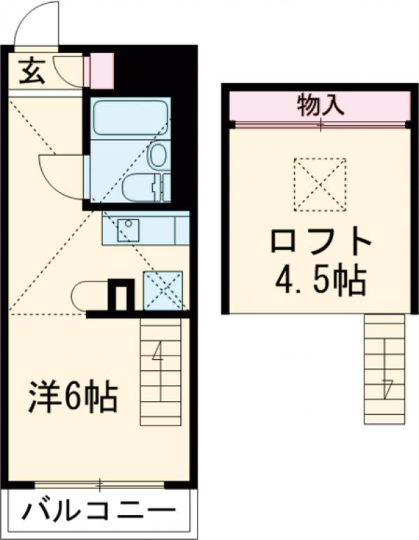 美工動坂ハイツの間取り