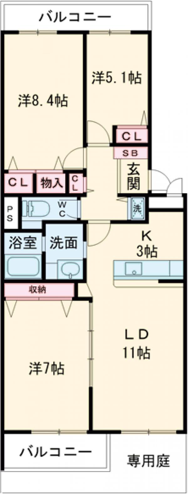 メイツ大岡山の間取り