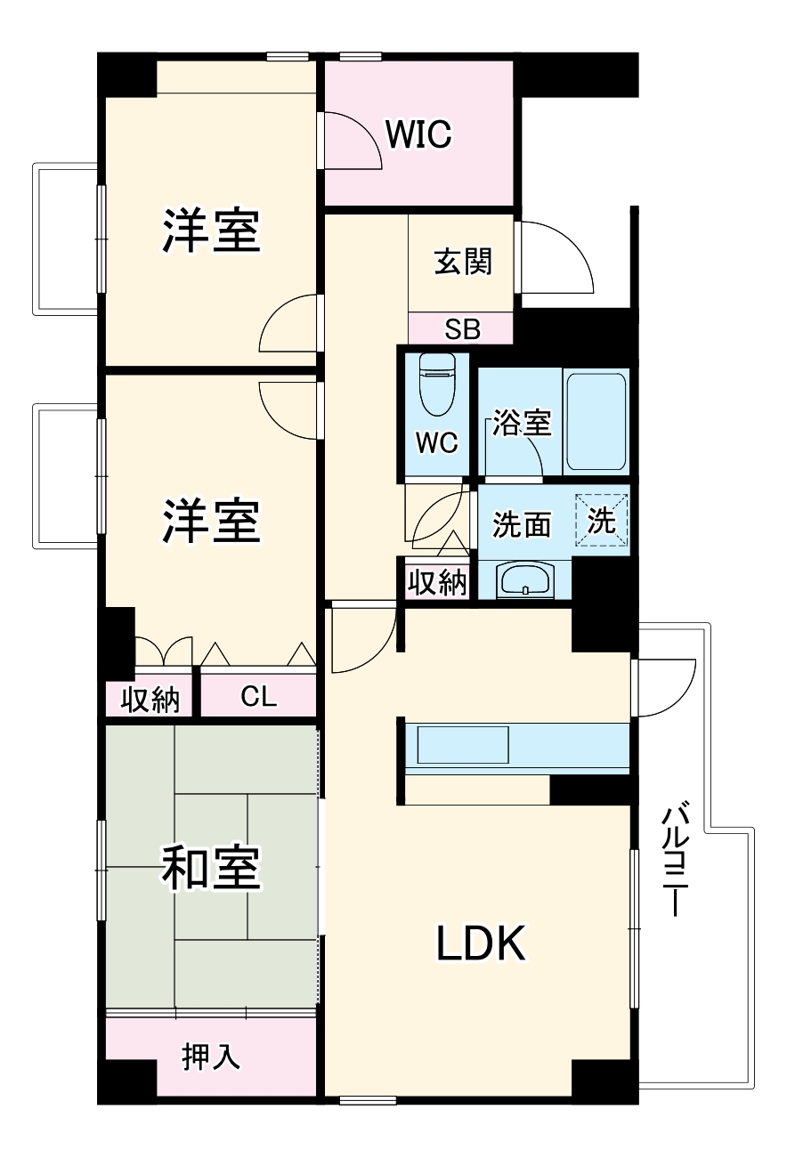 ブルームライフ向ヶ丘遊園の間取り