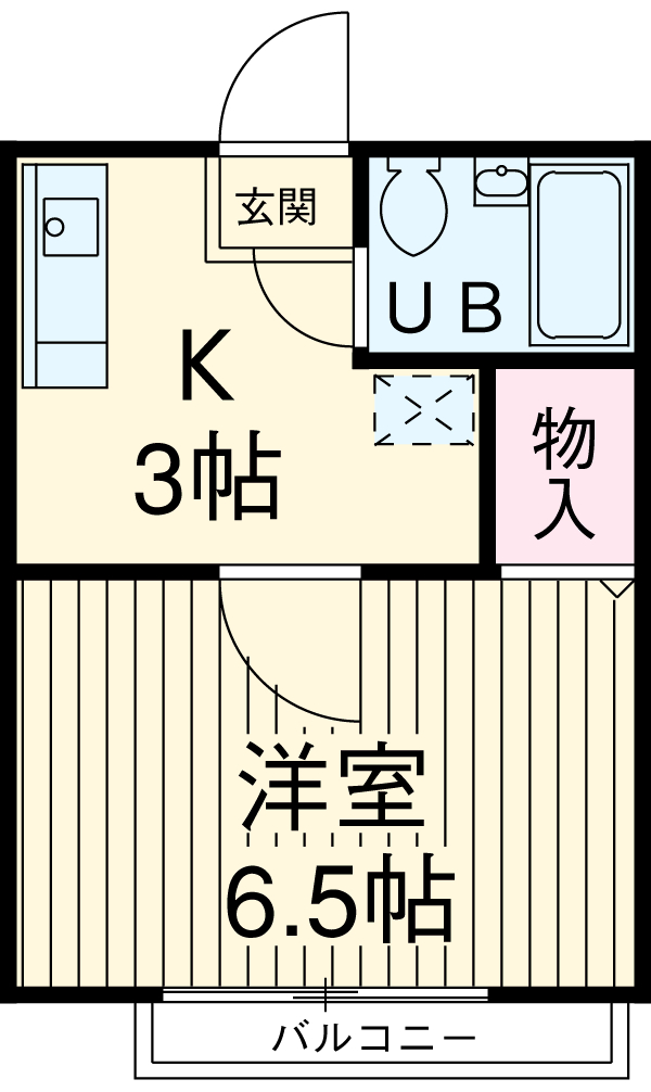國恵ハイムD棟の間取り
