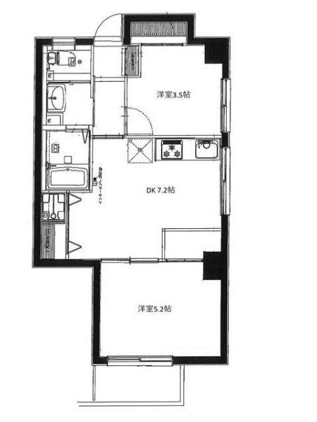 朝日北千束マンションの間取り