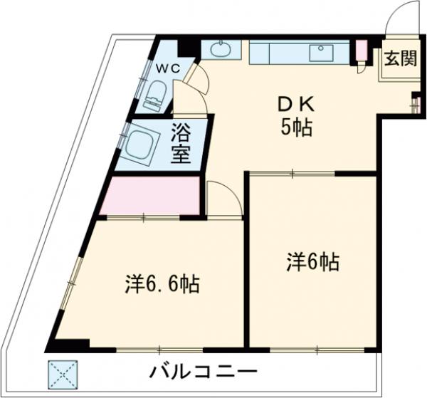 マンション釜鳴の間取り