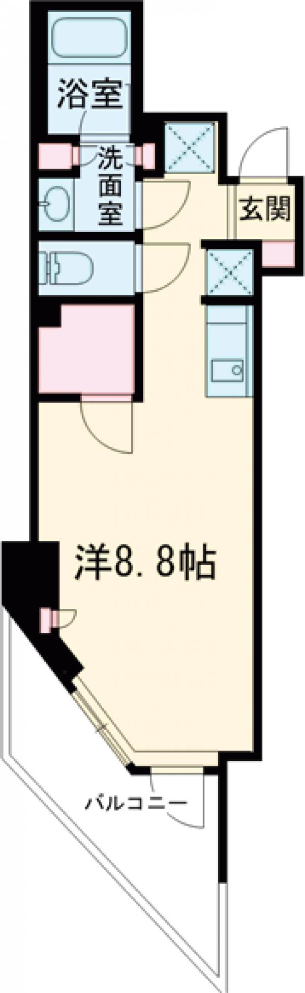 スタイリオ旗の台Ⅱ・702号室の間取り