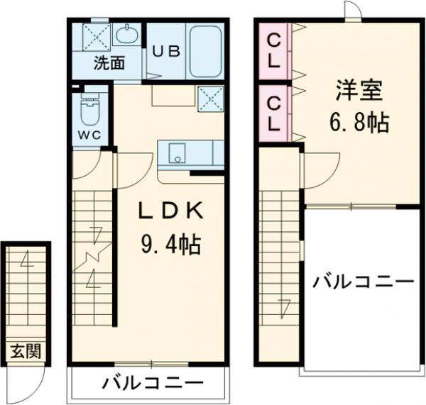 ハイムプリマヴェーラB棟の間取り