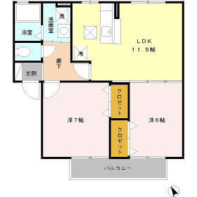 ベルドミール上松 Bの間取り