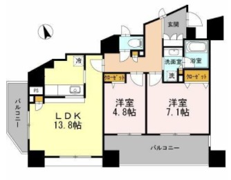 カスタリア荒川の間取り