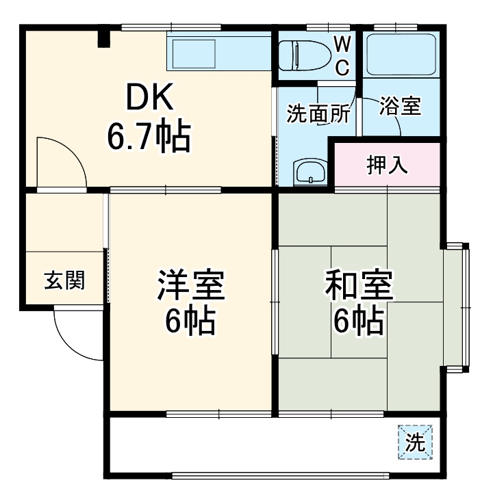 ハイツ桜雅Cの間取り