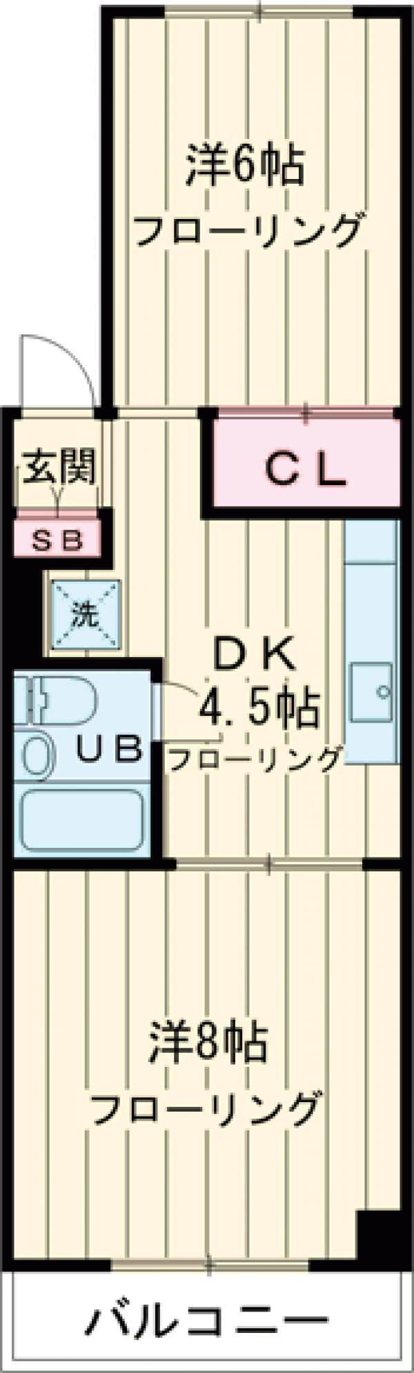 工東フラットの間取り