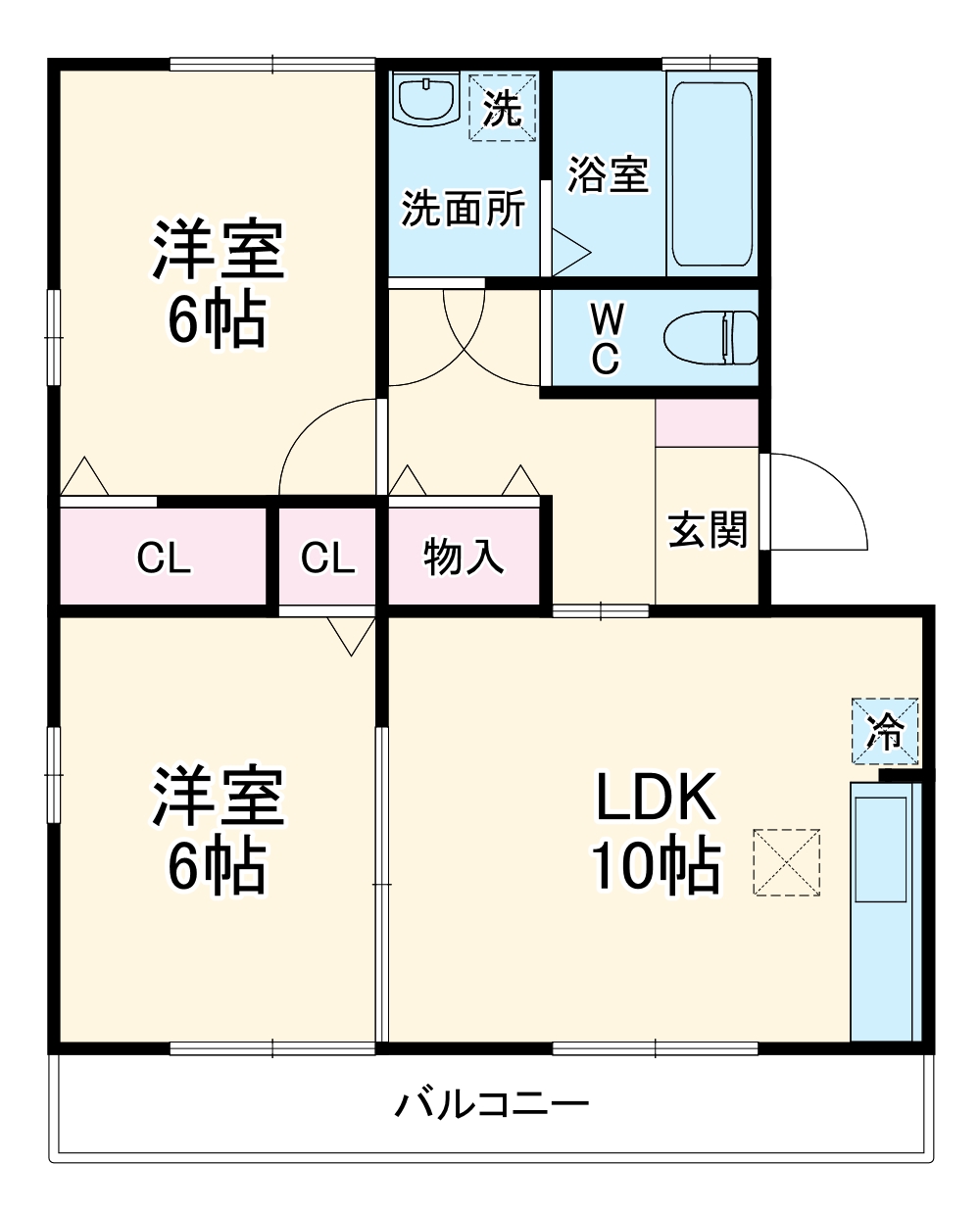 グランシャリオ前屋敷 Aの間取り