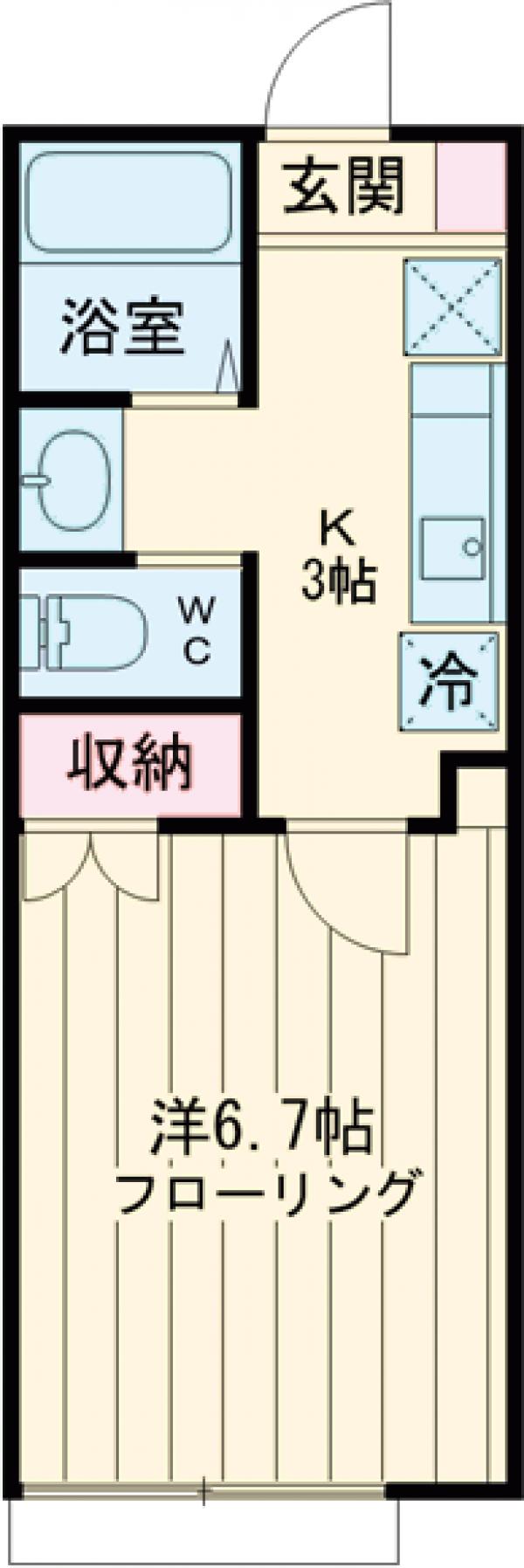 クリスタル青井Ⅰの間取り