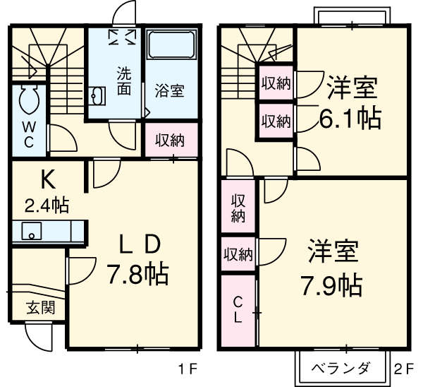 グランドソレーユAの間取り