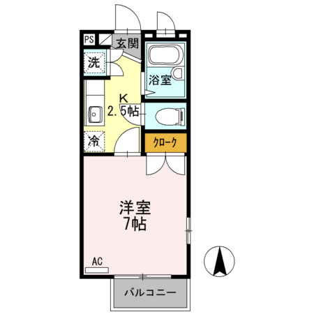 フラットコートBの間取り
