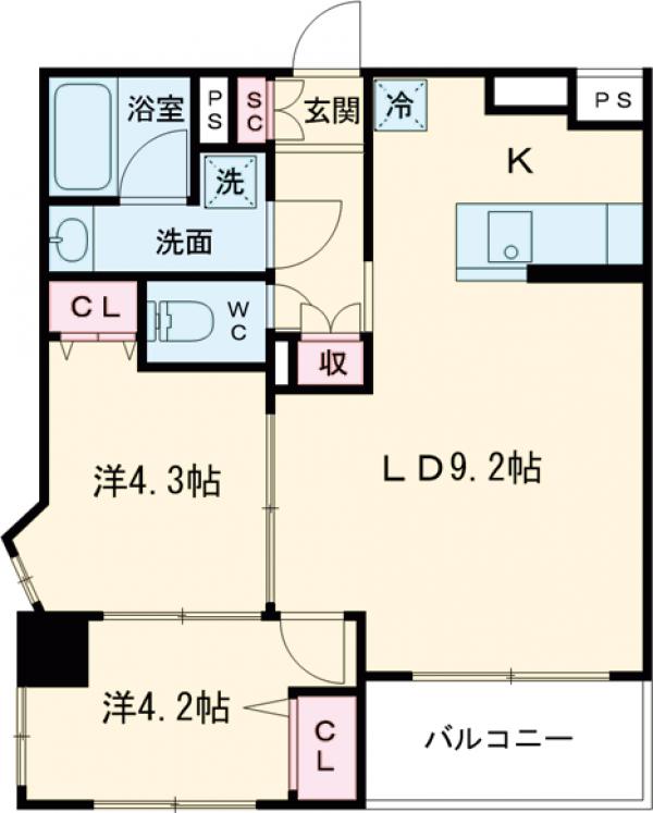 ルクレ上北沢ルネサンスコートの間取り