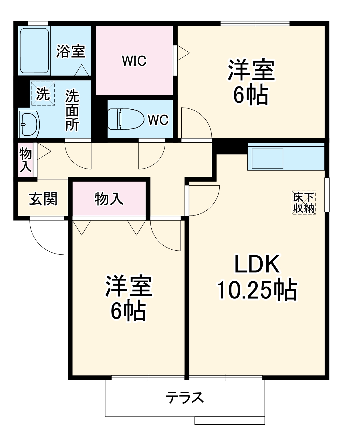 ドリームステージ Aの間取り