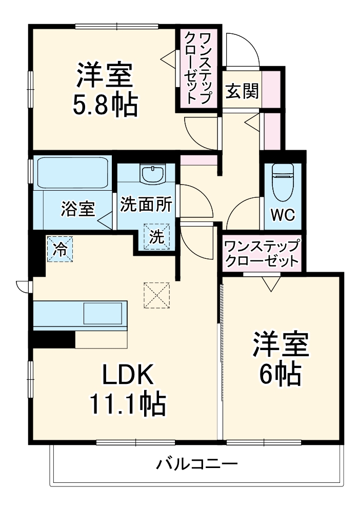 アゼリアコートⅡの間取り