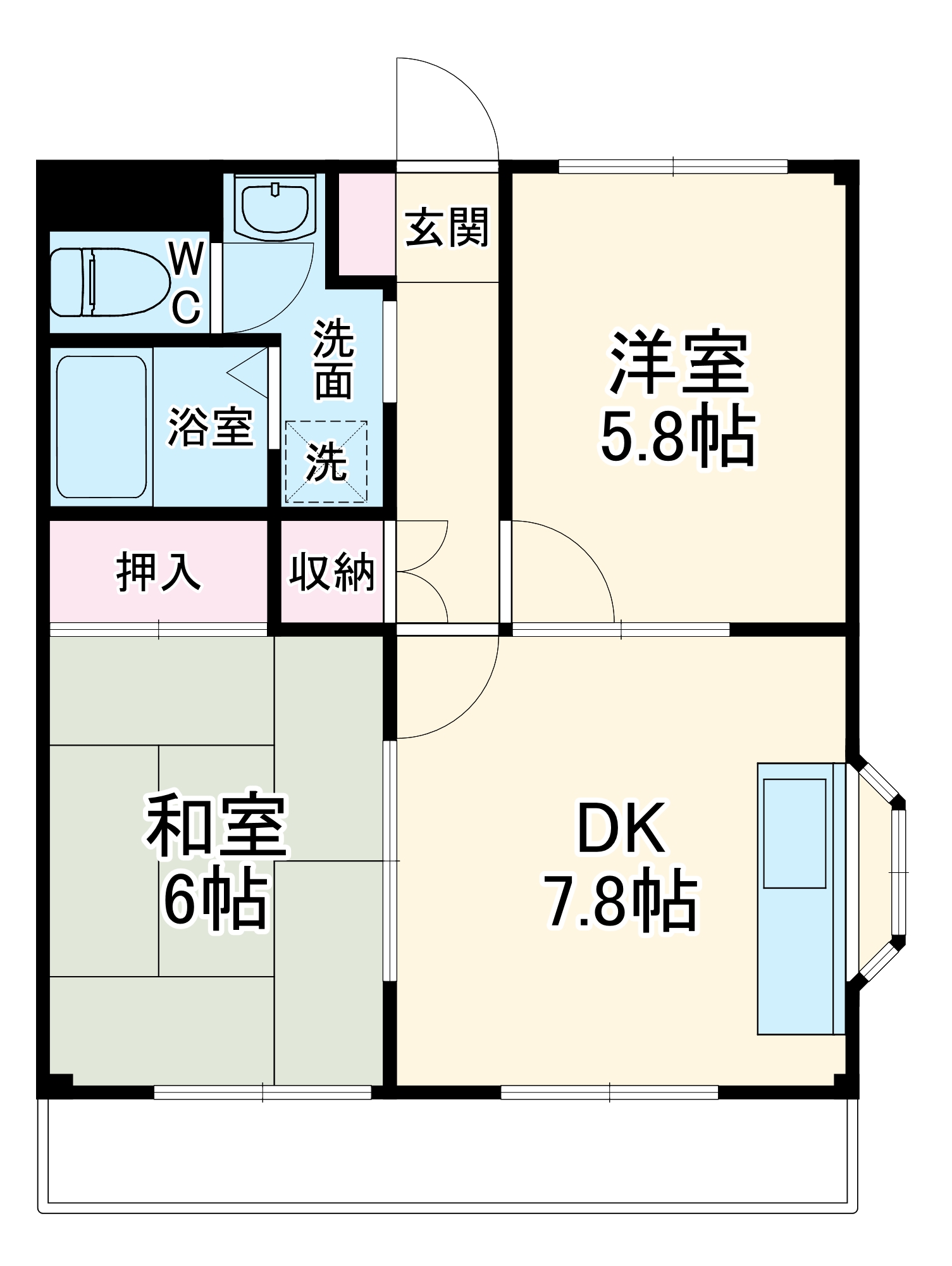 ツインハイツAの間取り