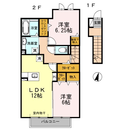 ア・カームハウスの間取り