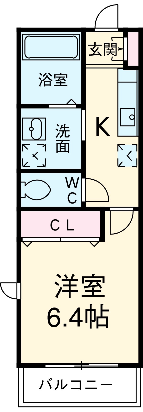 プレミール北千住・101号室の間取り