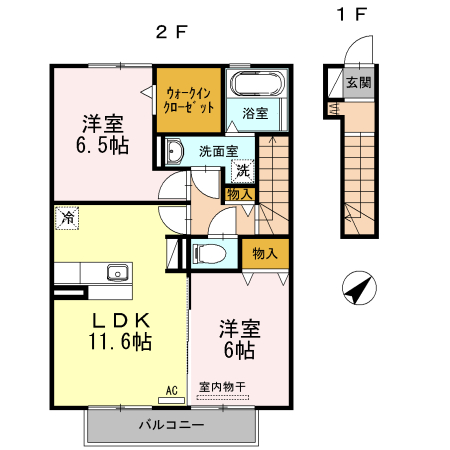 シャルム B棟の間取り