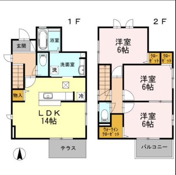 アブラメンタウンBの間取り