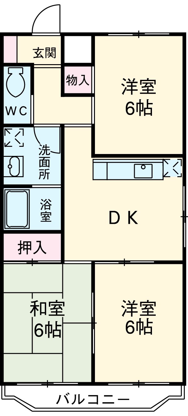 サンチェリーキタムラの間取り
