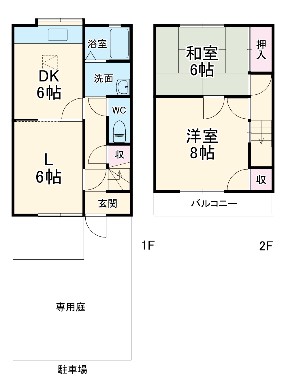 メゾネット横川B棟の間取り