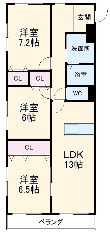 プリミエール気噴の間取り