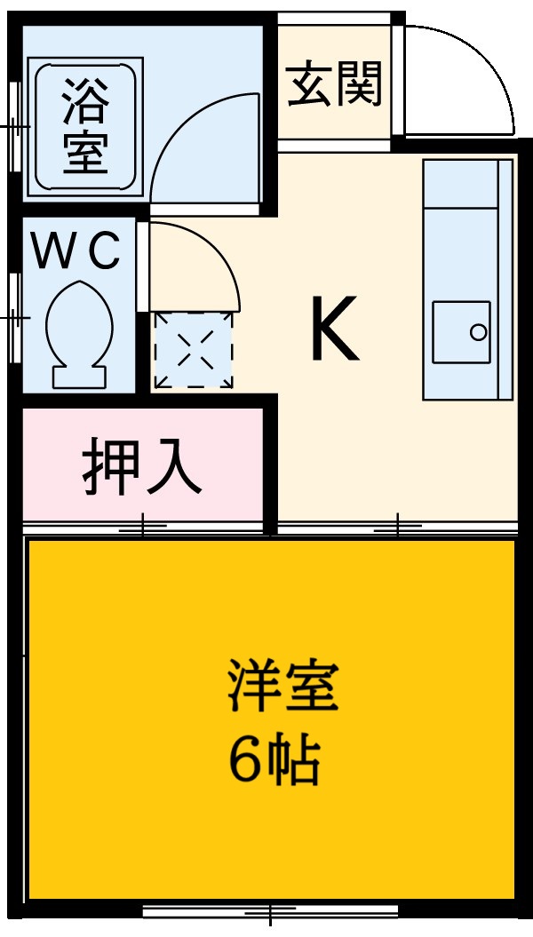 アパートあさひの間取り